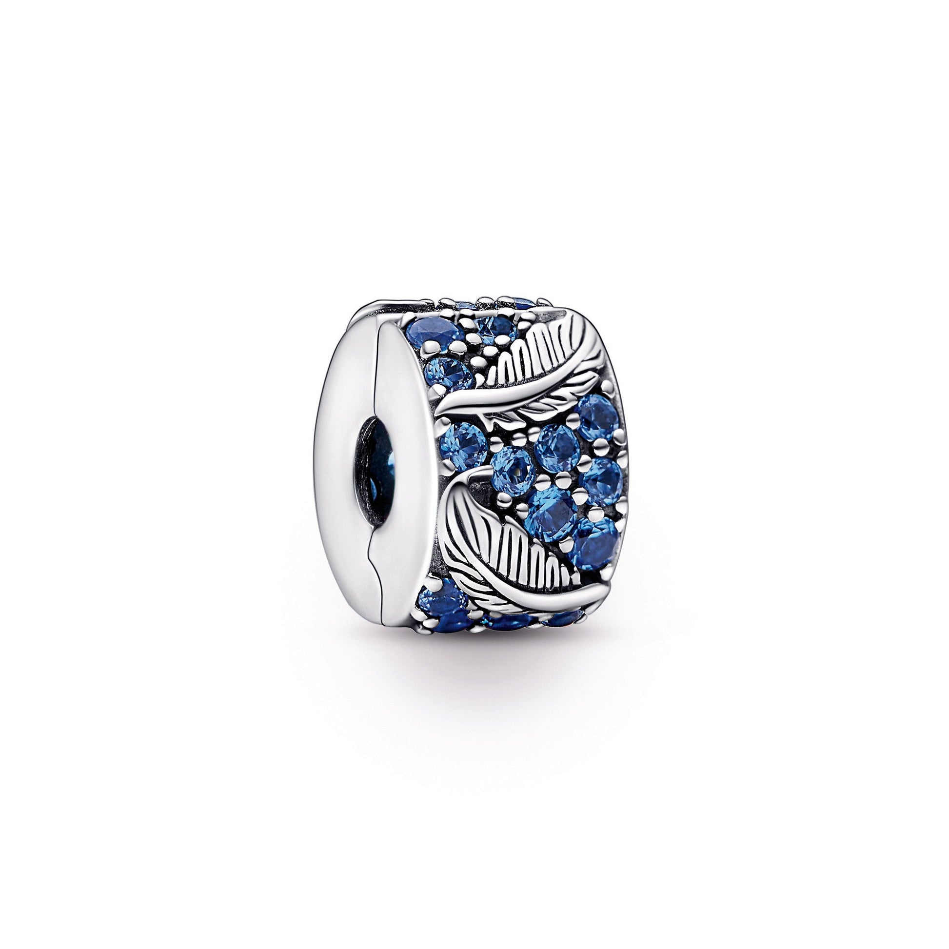 Pandora Curved Feather & Pave Clip Charm