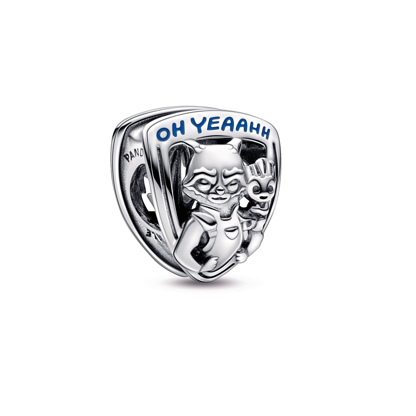 Pandora Marvel Guardians of the Galaxy Rocket Raccoon & Groot Emblem Charm