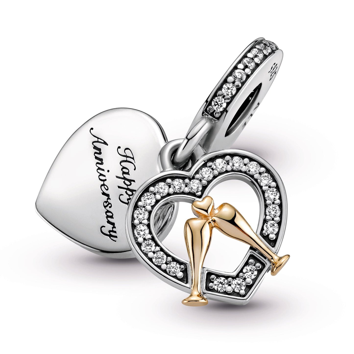 Pandora Two-Tone Happy Anniversary Dangle Charm
