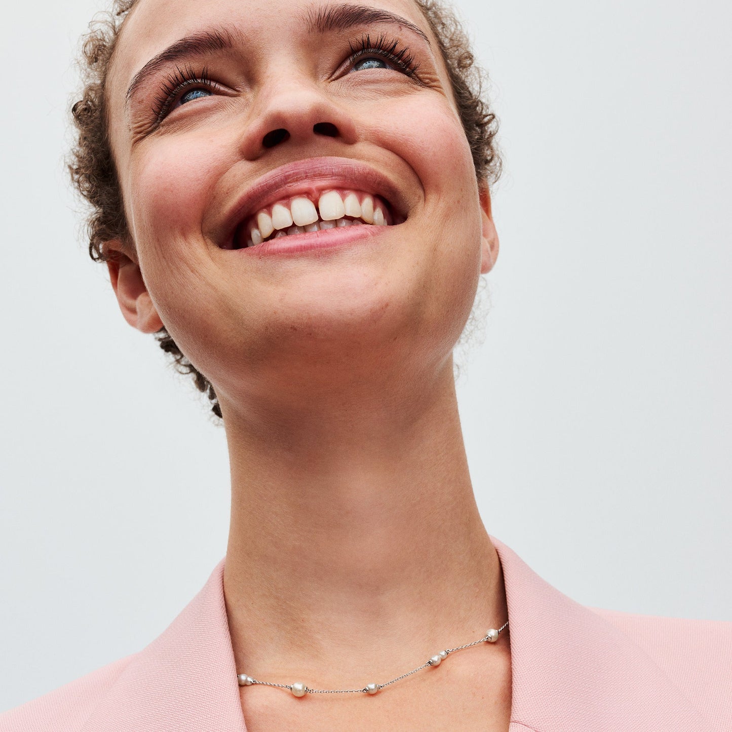 Pandora Treated Freshwater Pearl Station Chain Necklace