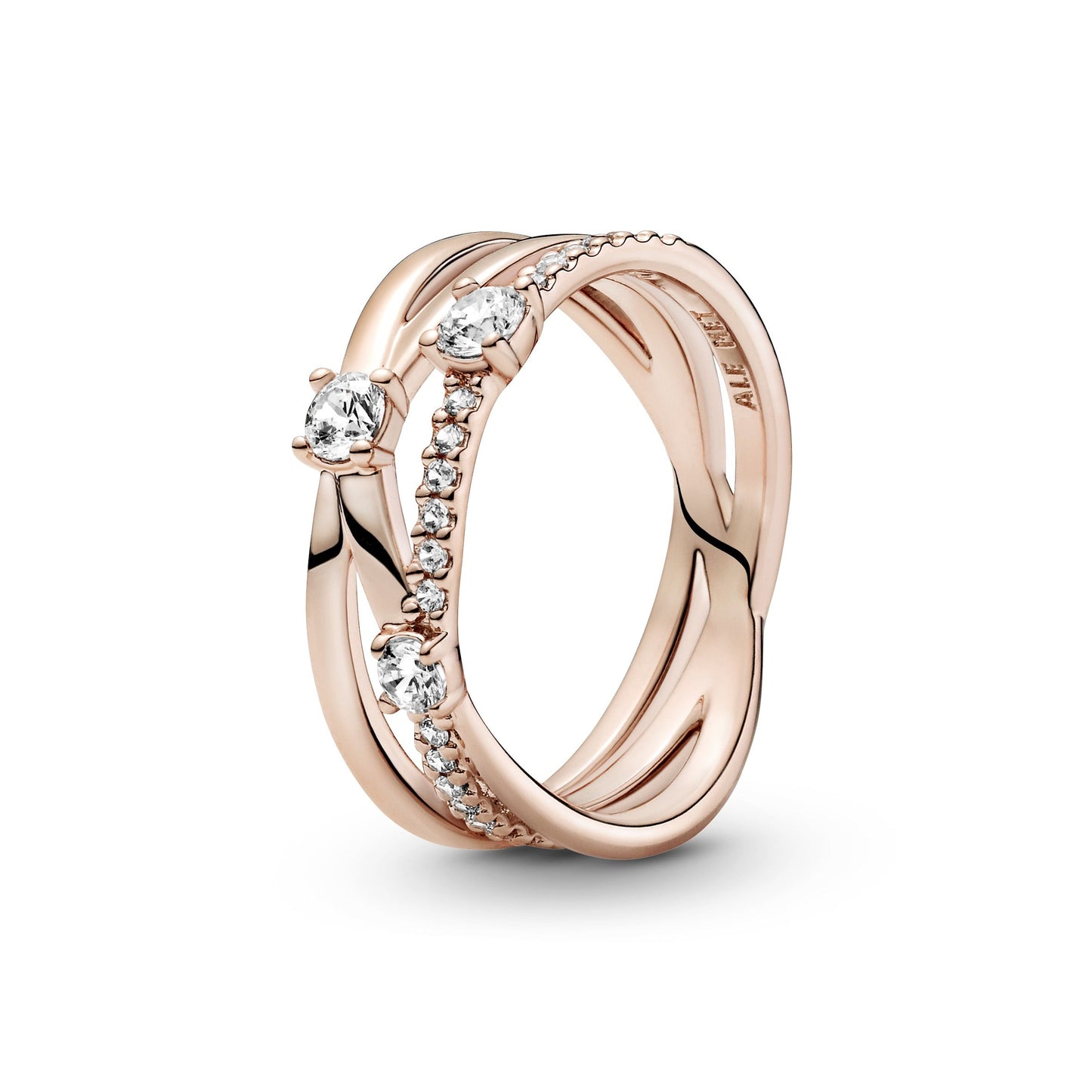 Pandora Sparkling Triple Band Ring