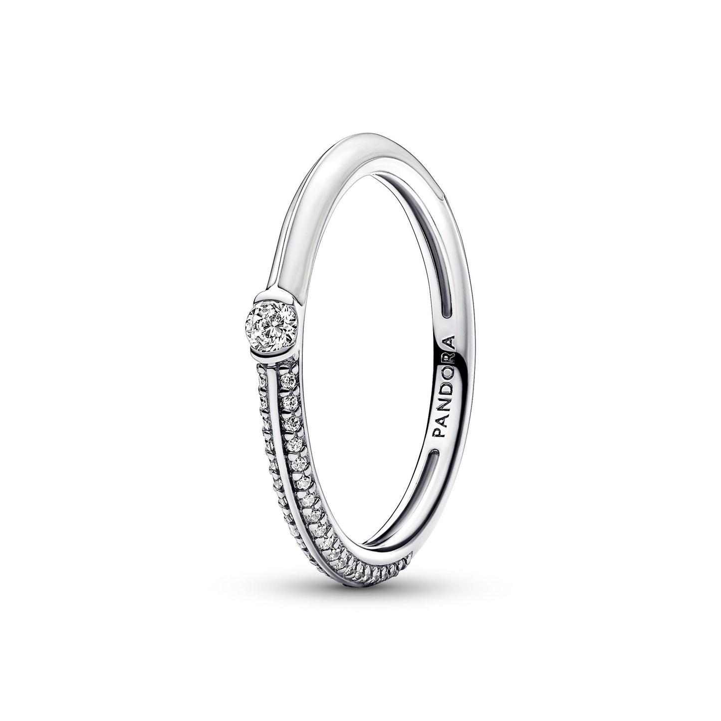 Pandora ME Pave & White Dual Ring