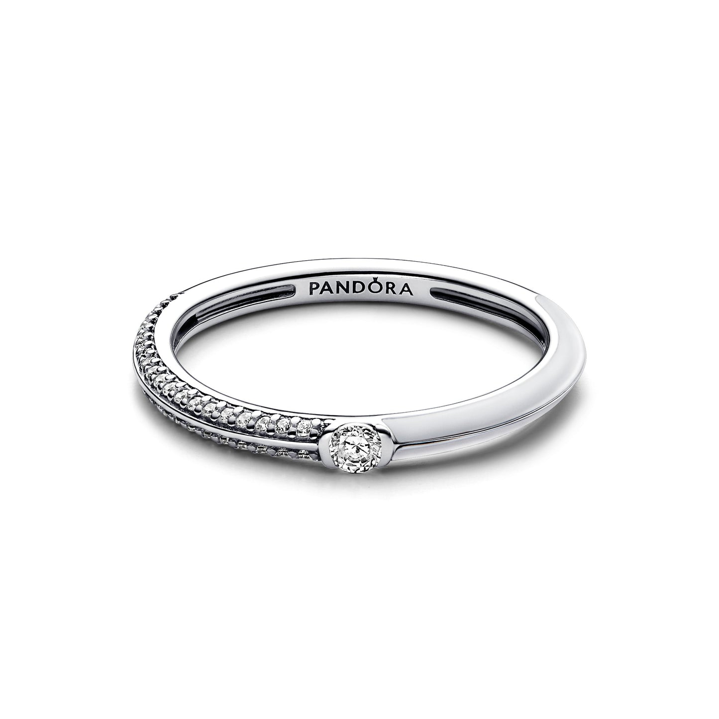 Pandora ME Pave & White Dual Ring