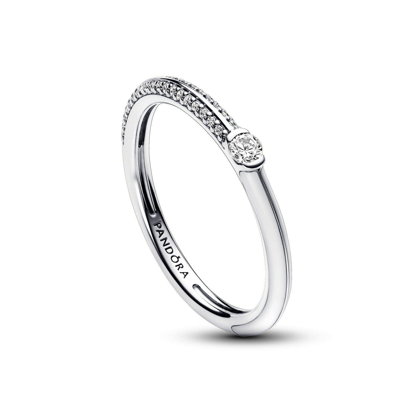 Pandora ME Pave & White Dual Ring