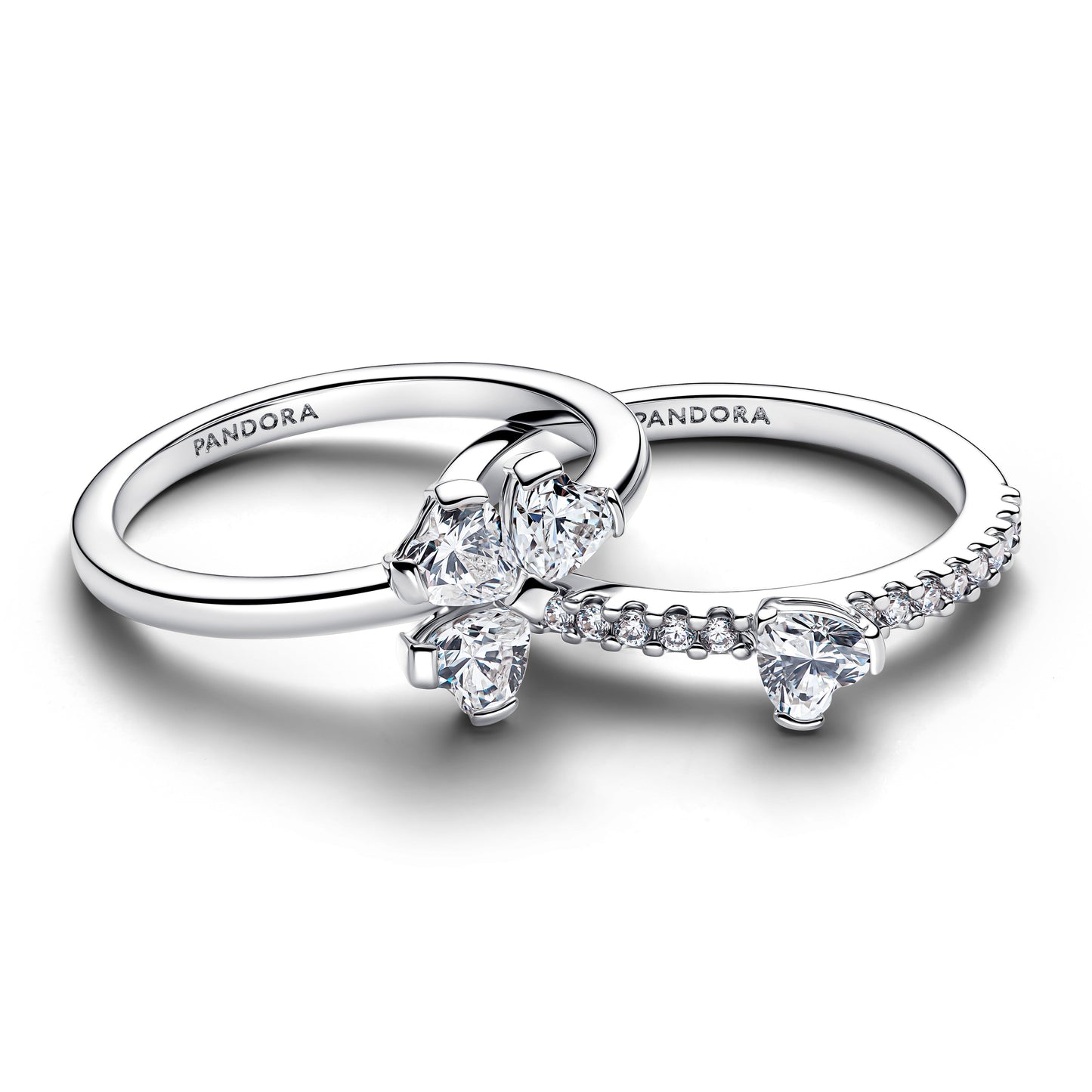 Pandora Sparkling Lucky Clover Splittable Ring