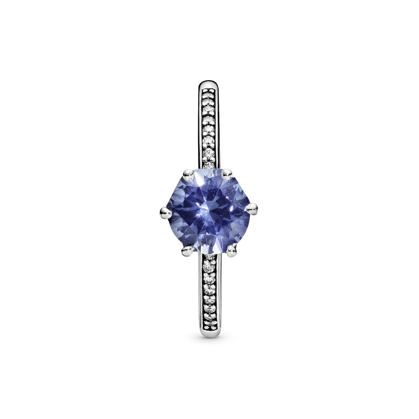 Pandora Blue Sparkling Crown Ring