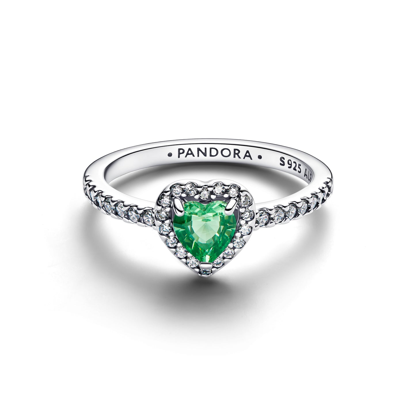 Pandora Elevated Mint Green Heart Ring