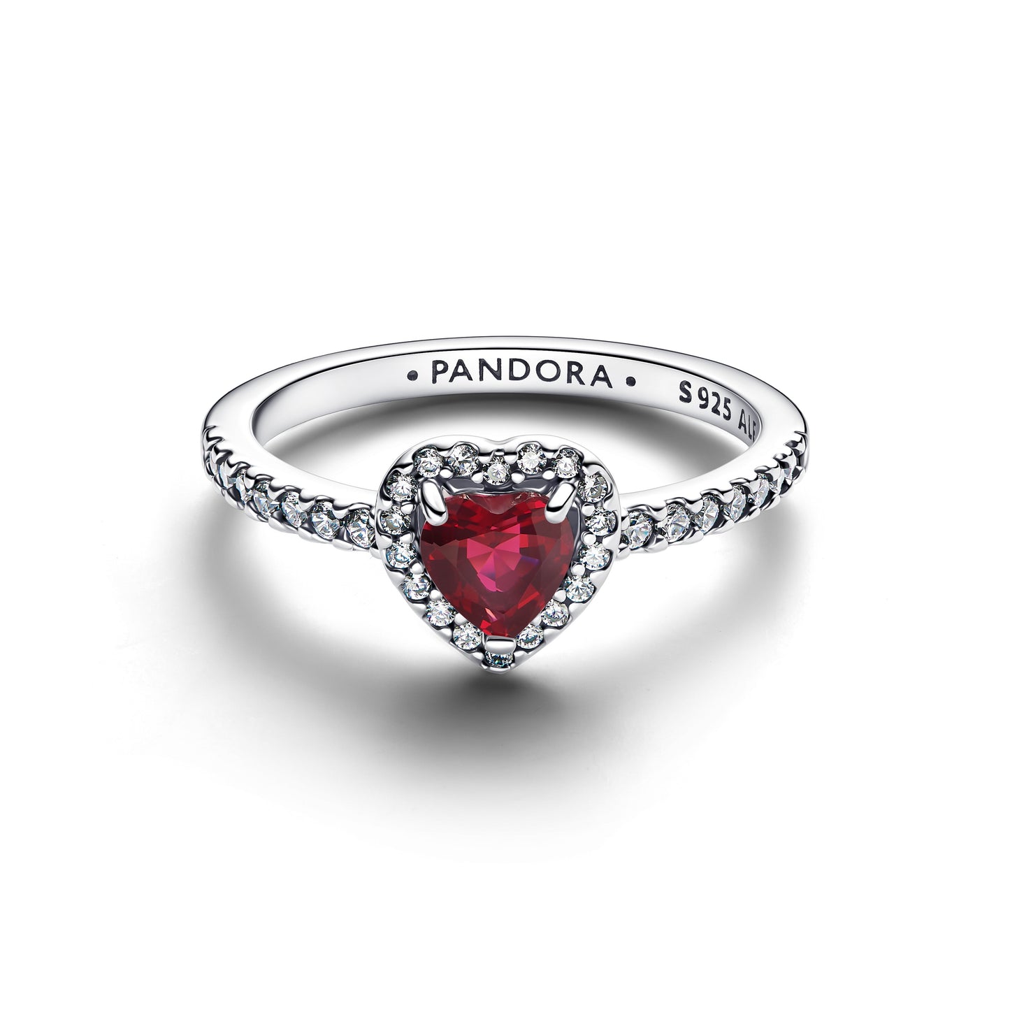 Pandora Elevated Fuchsia Rose Heart Ring