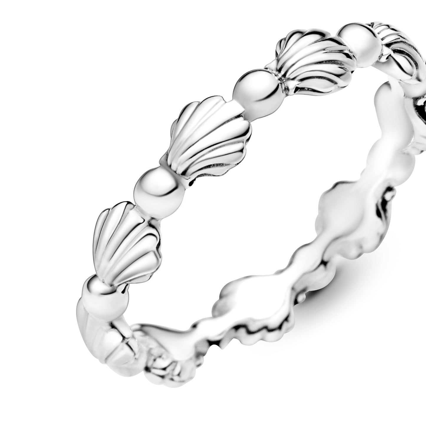 Pandora Beaded Seashell Band Ring