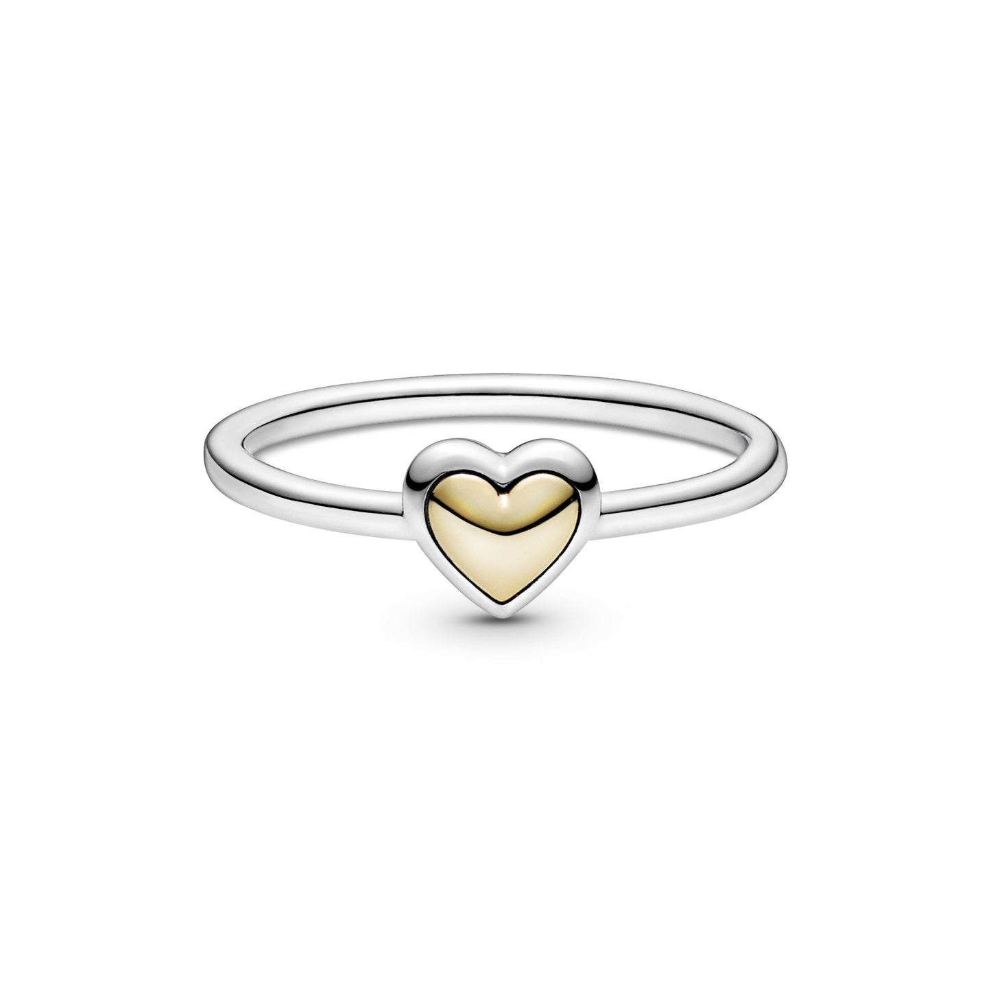 Pandora Domed Golden Heart Ring