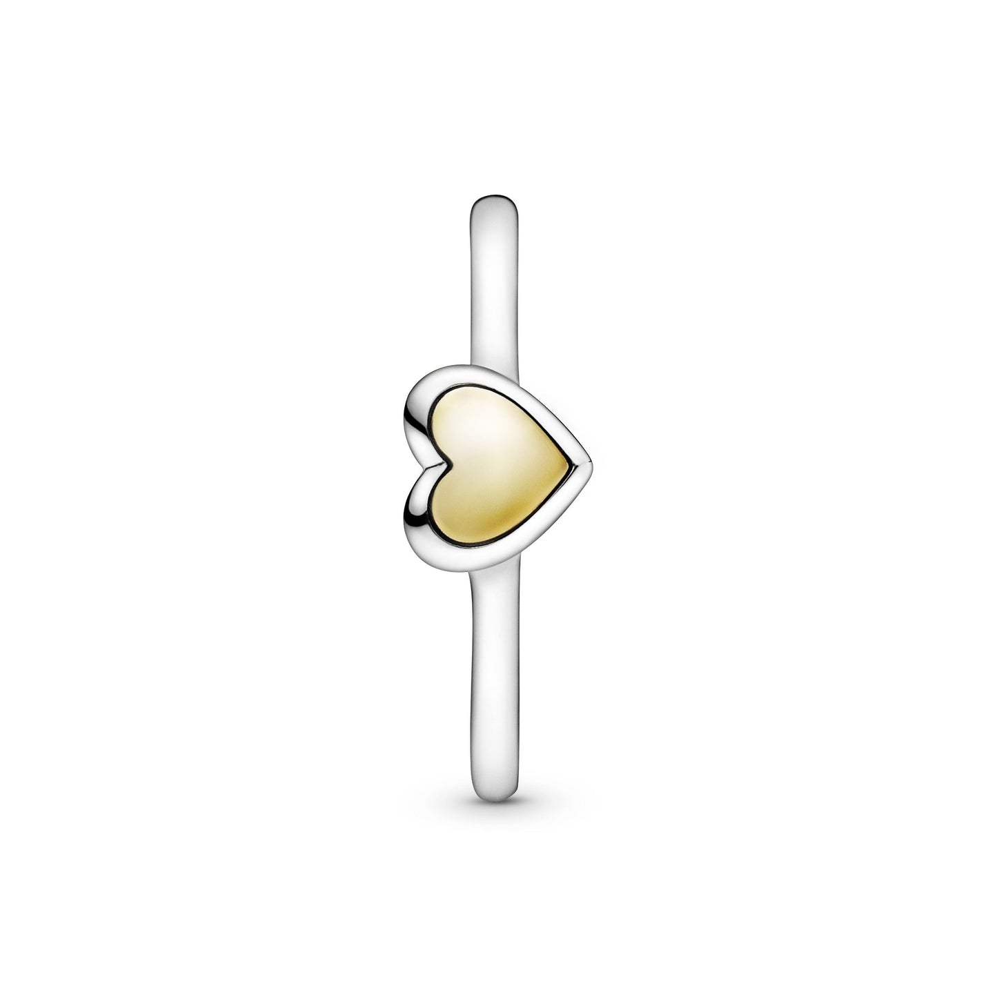 Pandora Domed Golden Heart Ring