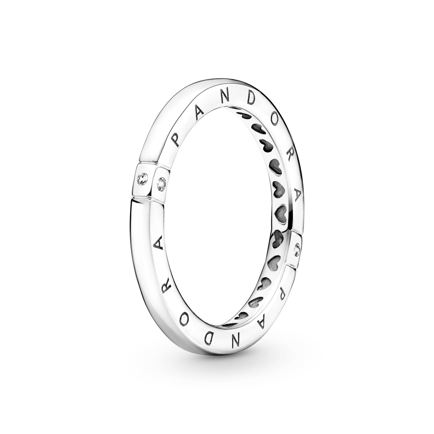 Pandora Logo & Hearts Ring