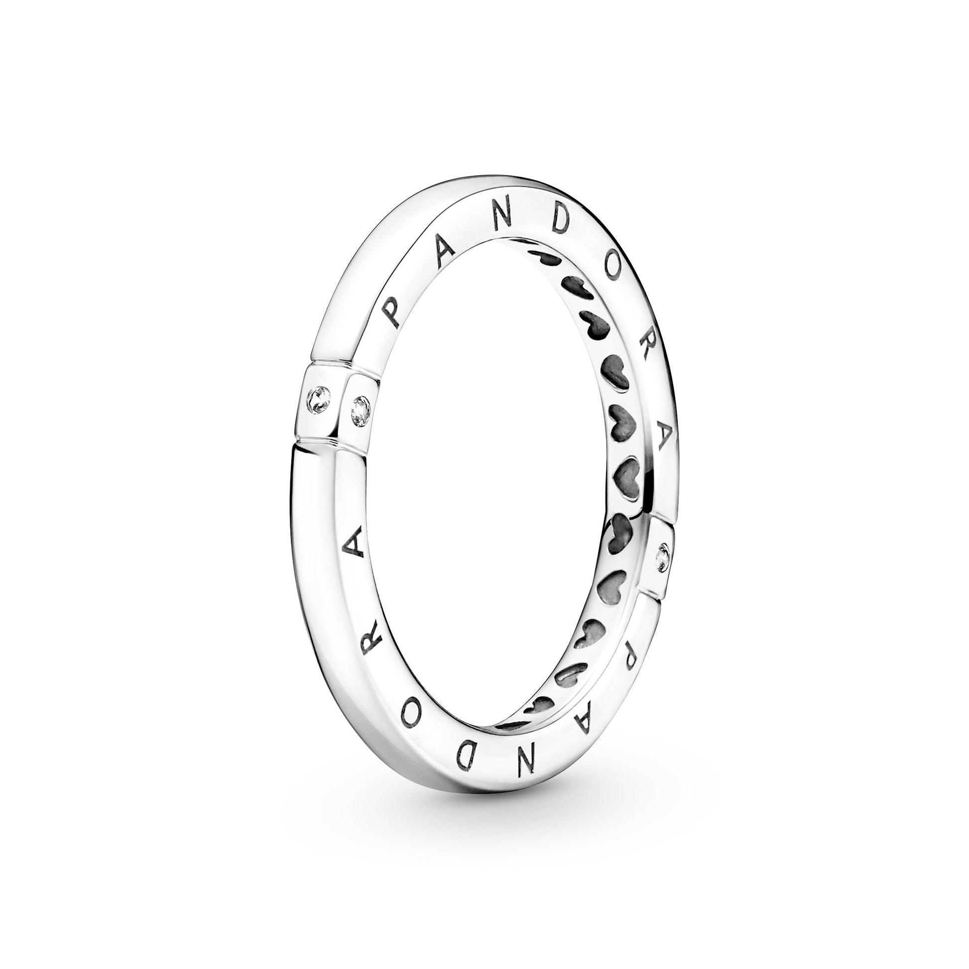 Pandora Logo & Hearts Ring