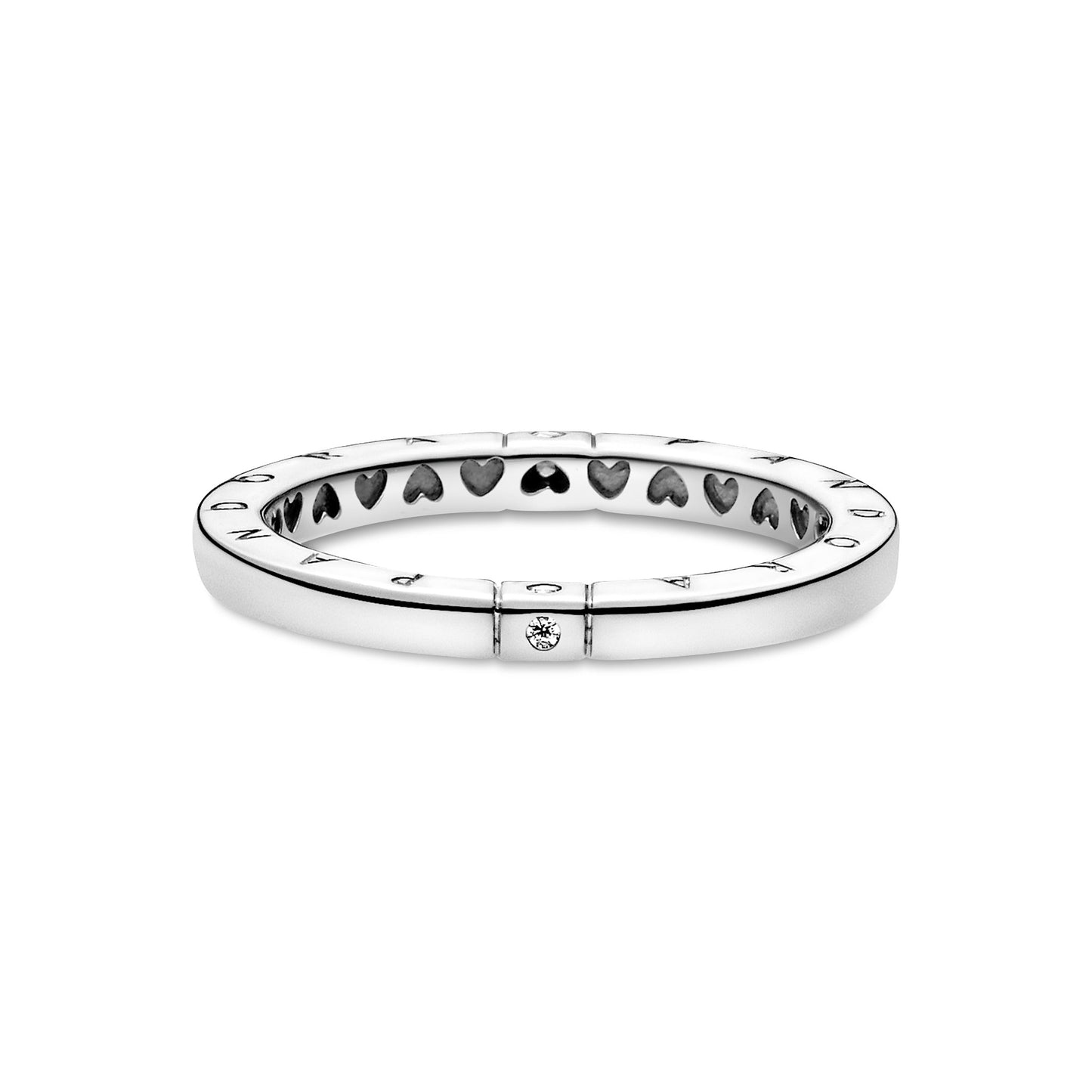 Pandora Logo & Hearts Ring