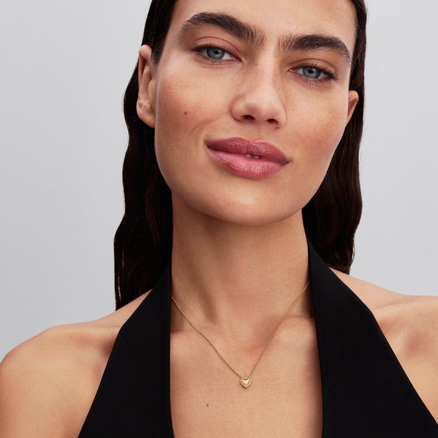 Pandora Engravable Heart Halo Collier Necklace