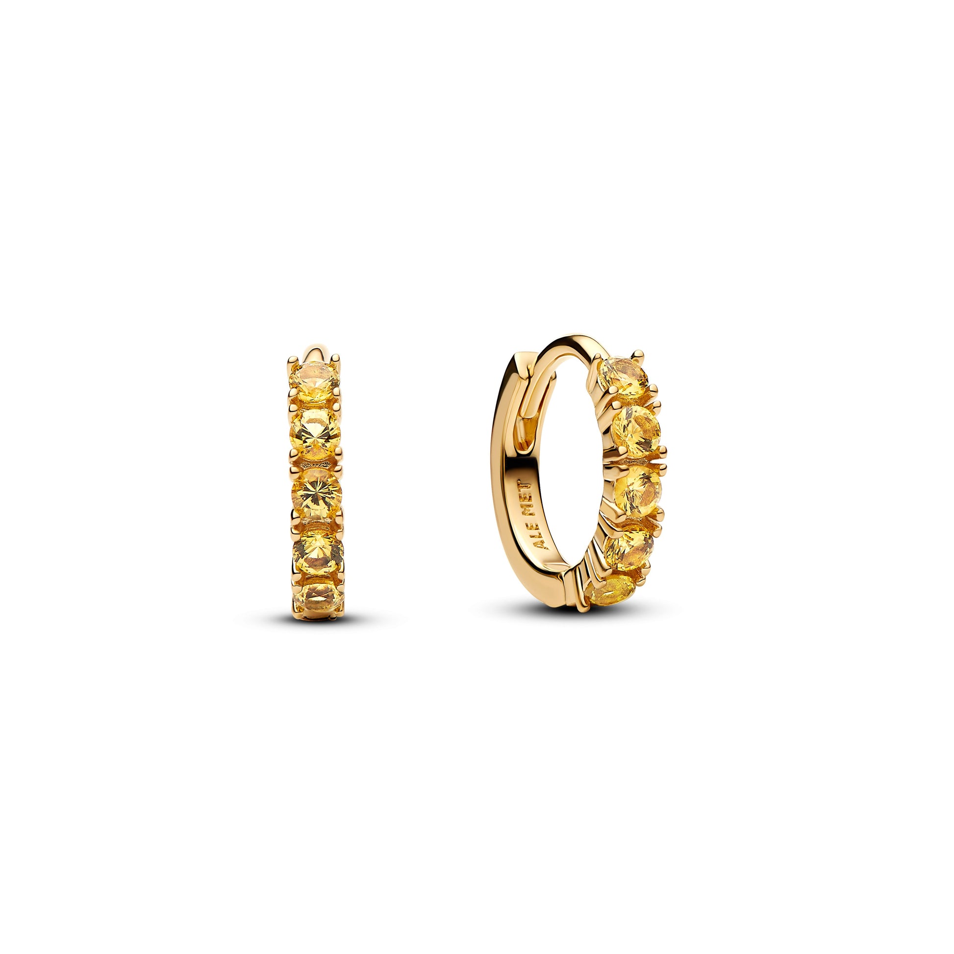 Pandora Yellow Huggie Earrings