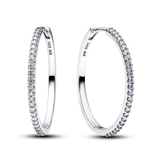 Pandora Sparkling Hoop Earrings