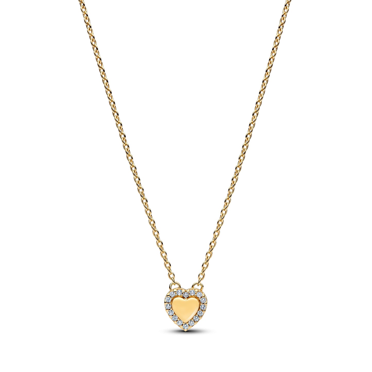 Pandora Engravable Heart Halo Collier Necklace