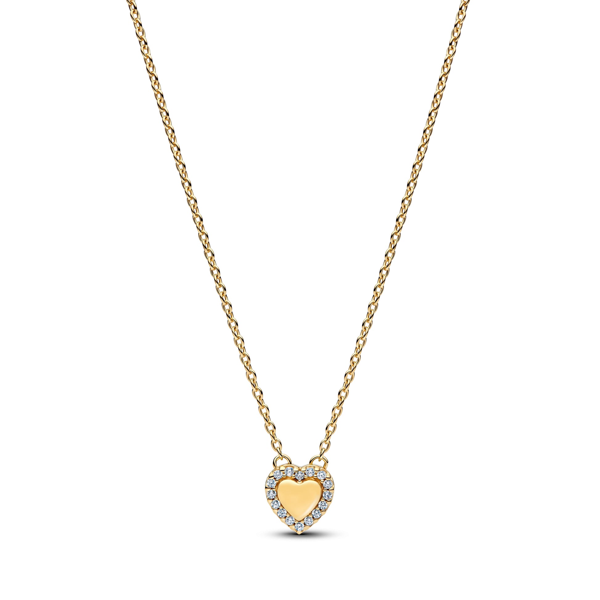 Pandora Engravable Heart Halo Collier Necklace