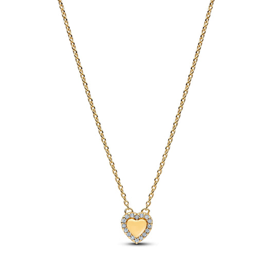 Pandora Engravable Heart Halo Collier Necklace