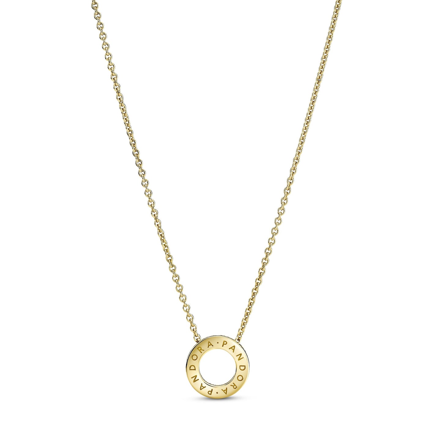 Pandora Logo Pave Circle Collier Necklace