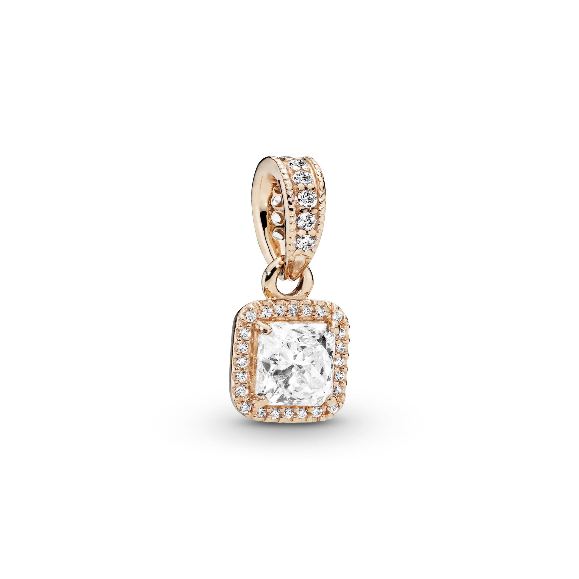 Pandora Square Sparkle Halo Pendant