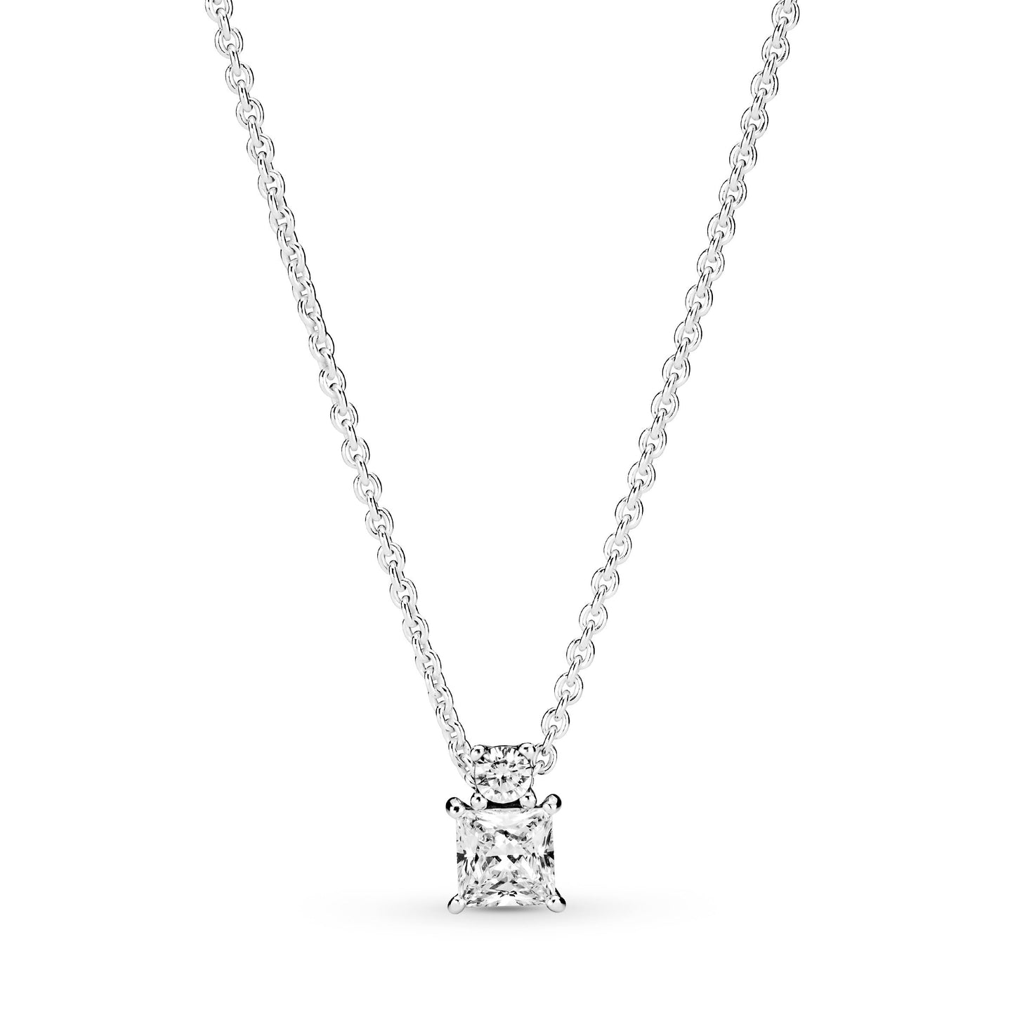 Pandora Sparkling Collier Round & Square Pendant Necklace