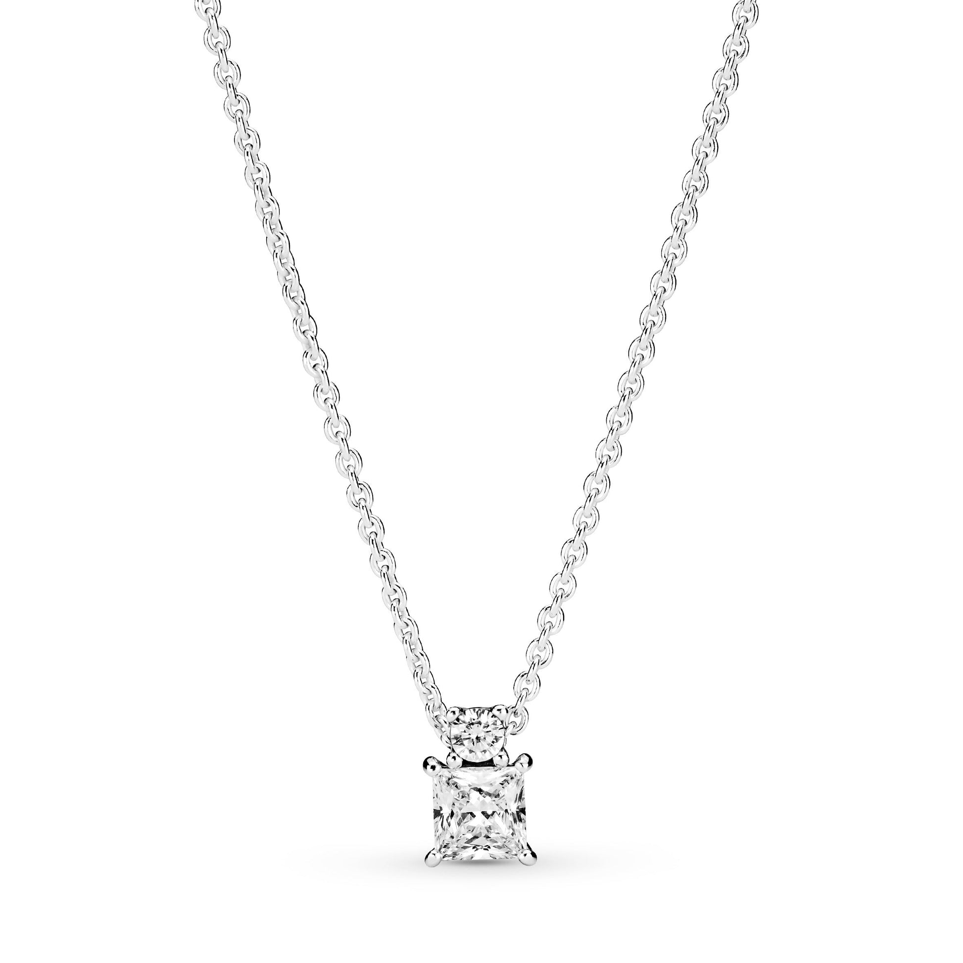 Pandora Sparkling Collier Round & Square Pendant Necklace