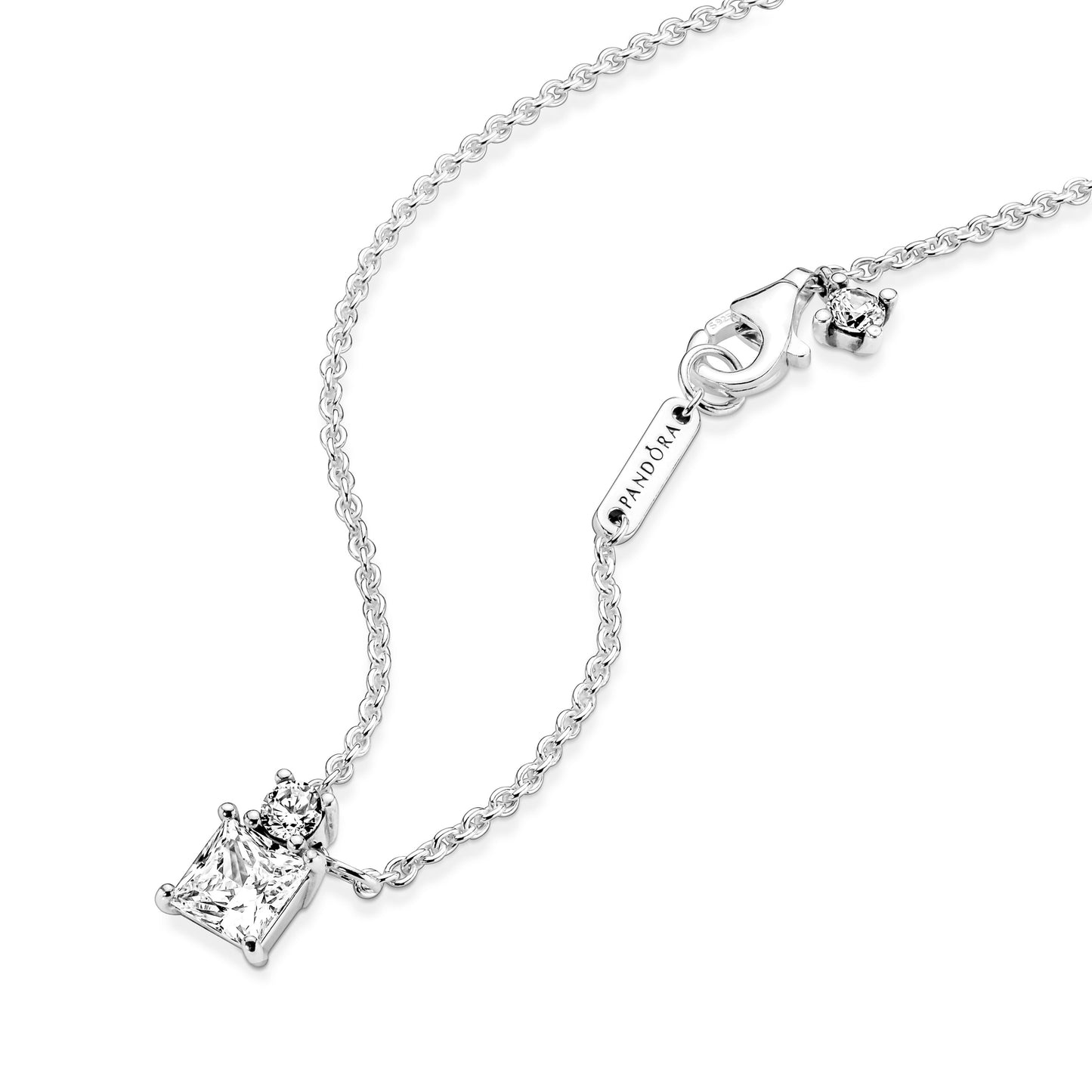 Pandora Sparkling Collier Round & Square Pendant Necklace