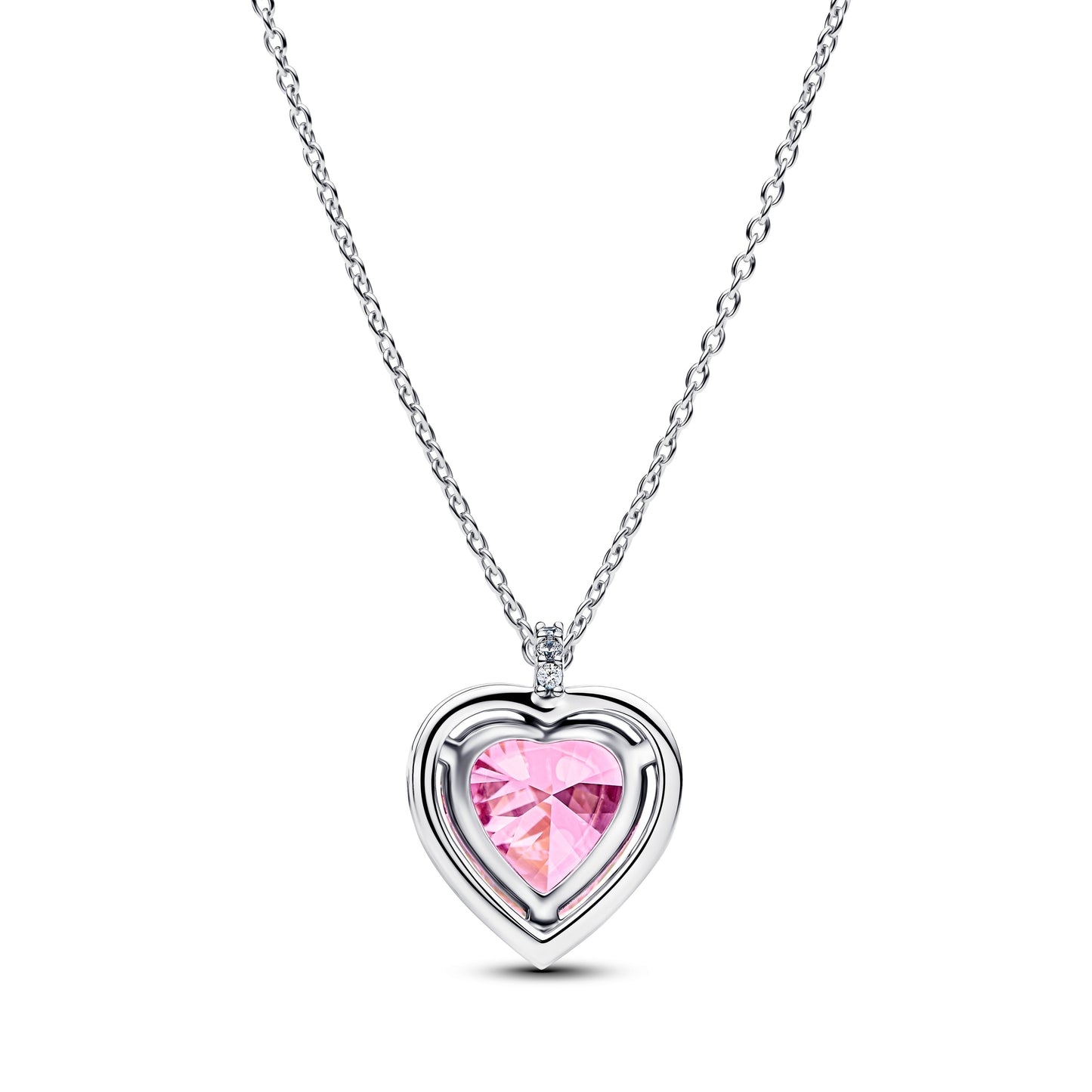 Pandora Pink Halo Heart Collier Necklace