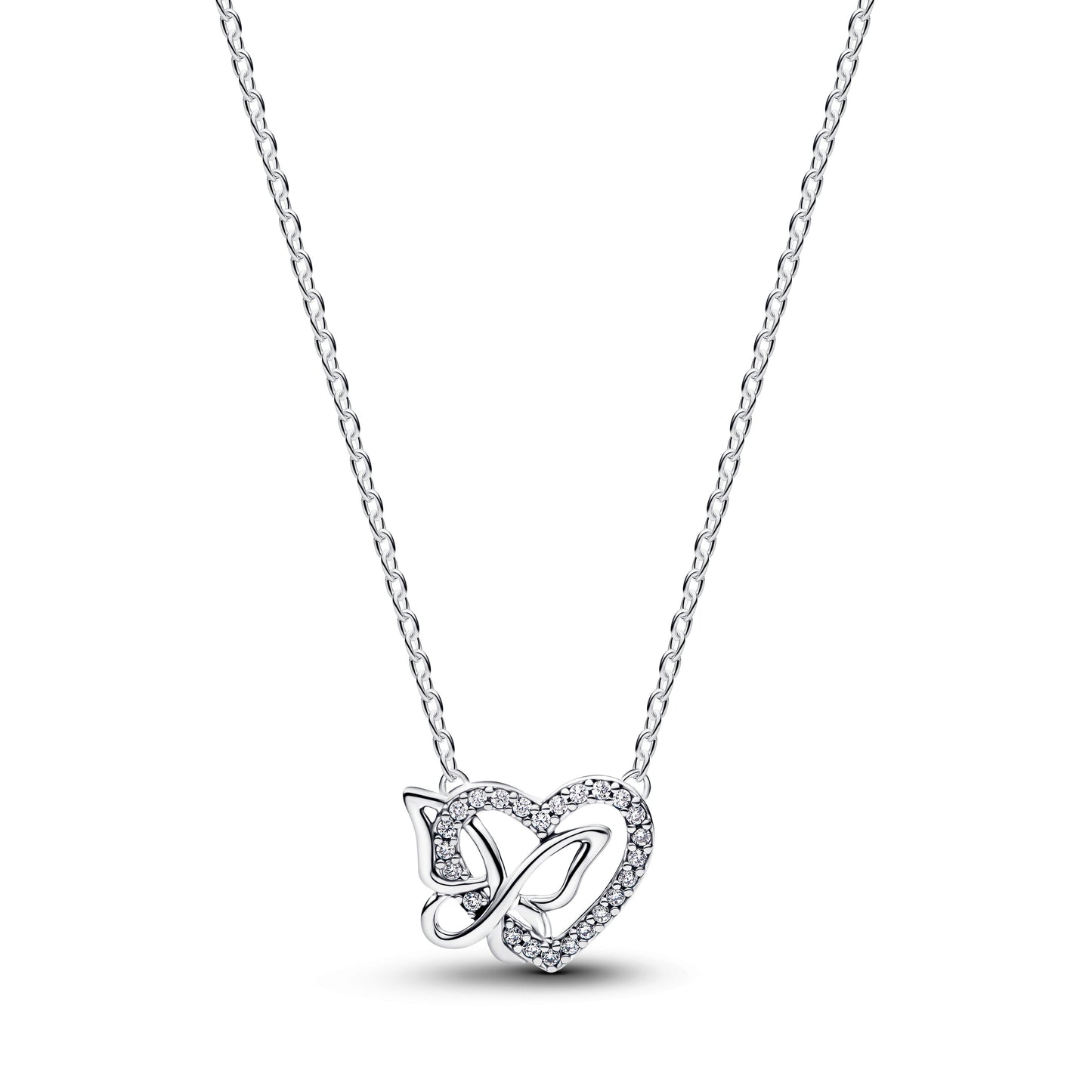 Pandora Entwined Heart & Butterfly Pendant Necklace