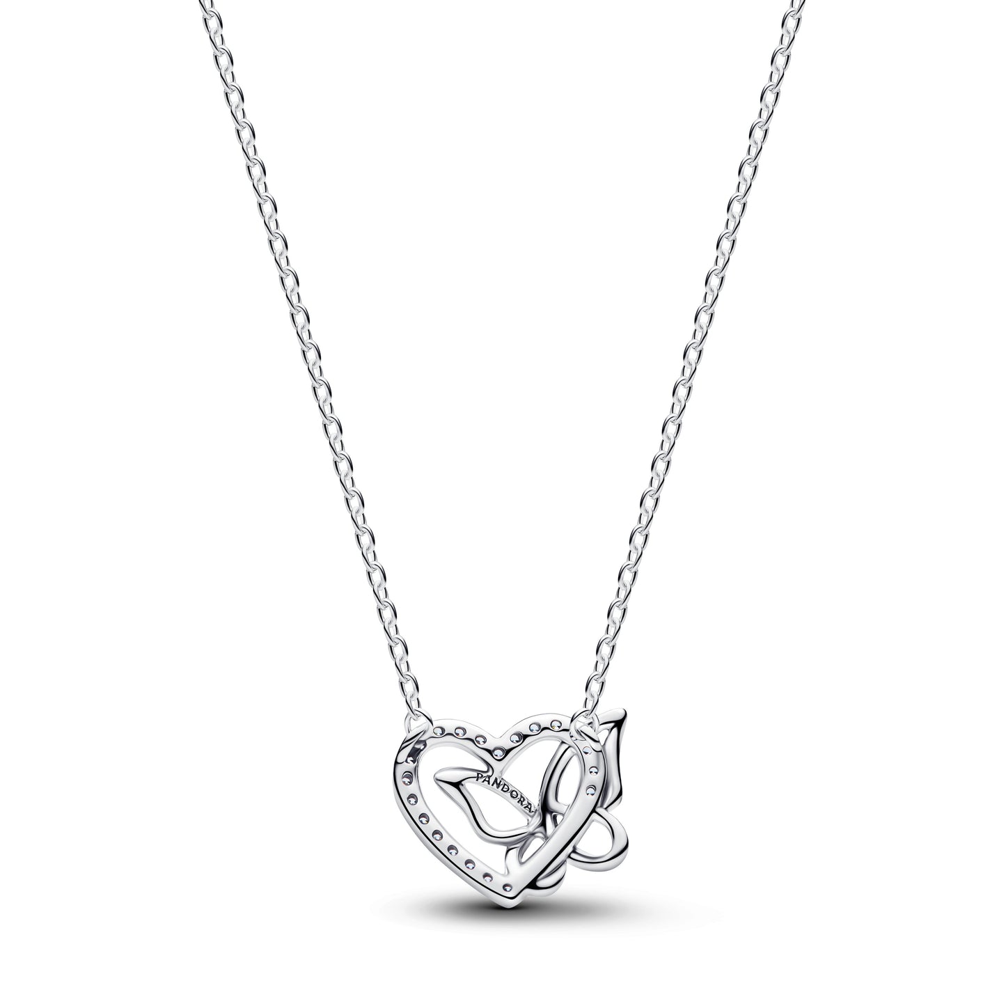 Pandora Entwined Heart & Butterfly Pendant Necklace