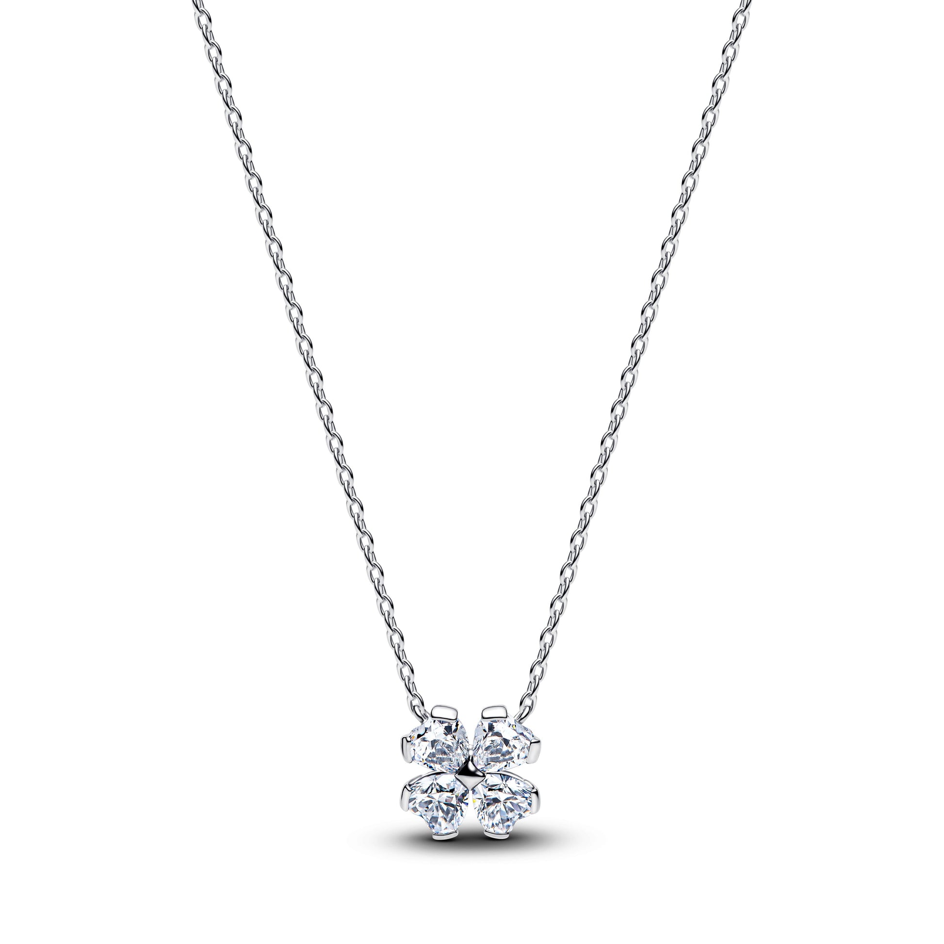 Pandora Sparkling Lucky Clover Pendant Necklace