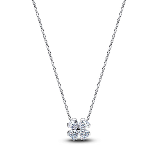 Pandora Sparkling Lucky Clover Pendant Necklace