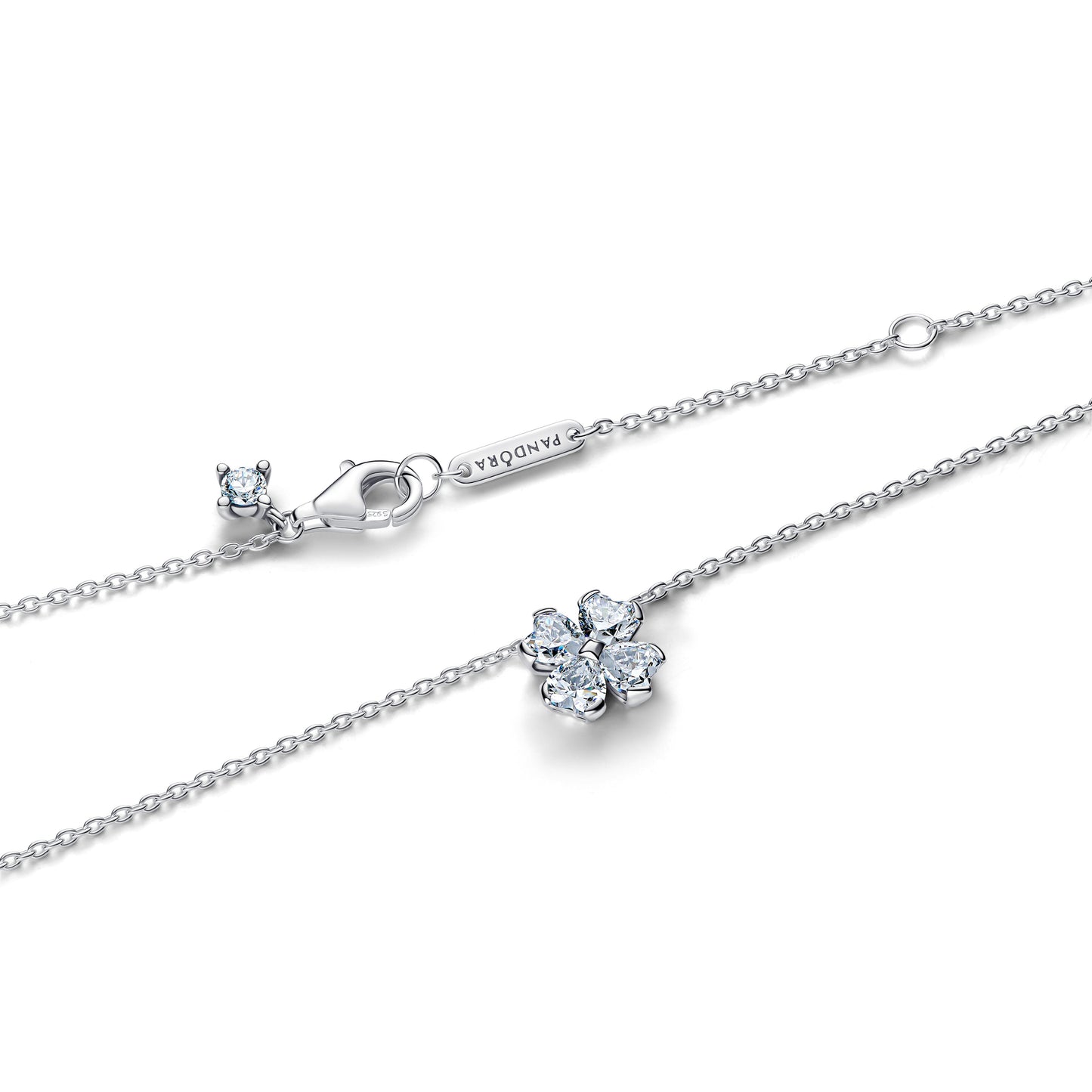 Pandora Sparkling Lucky Clover Pendant Necklace