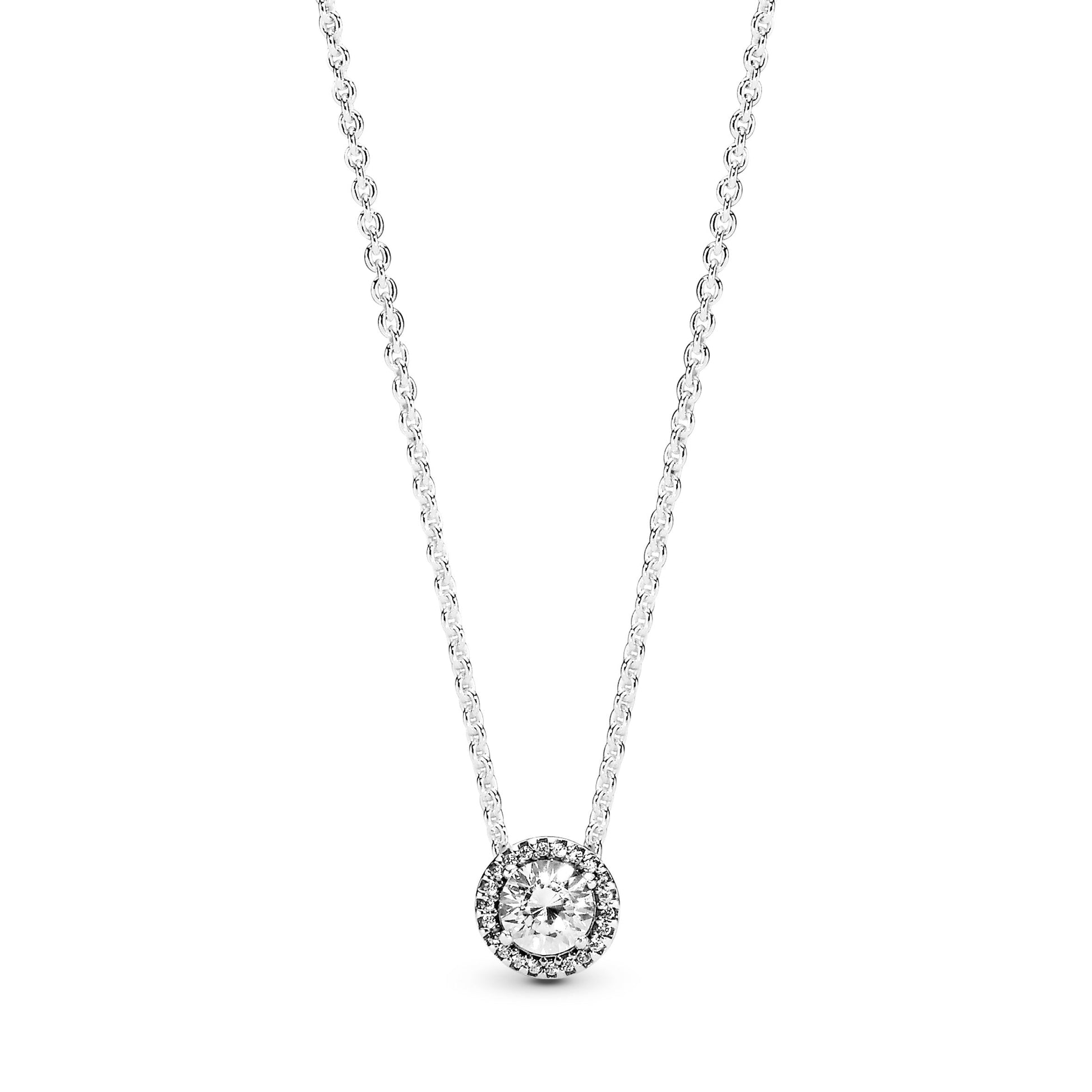 Pandora Round Sparkle Halo Necklace