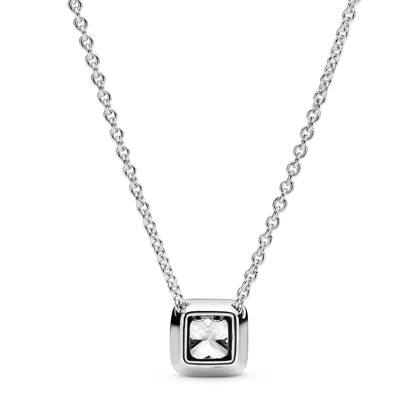 Pandora Square Sparkle Halo Necklace