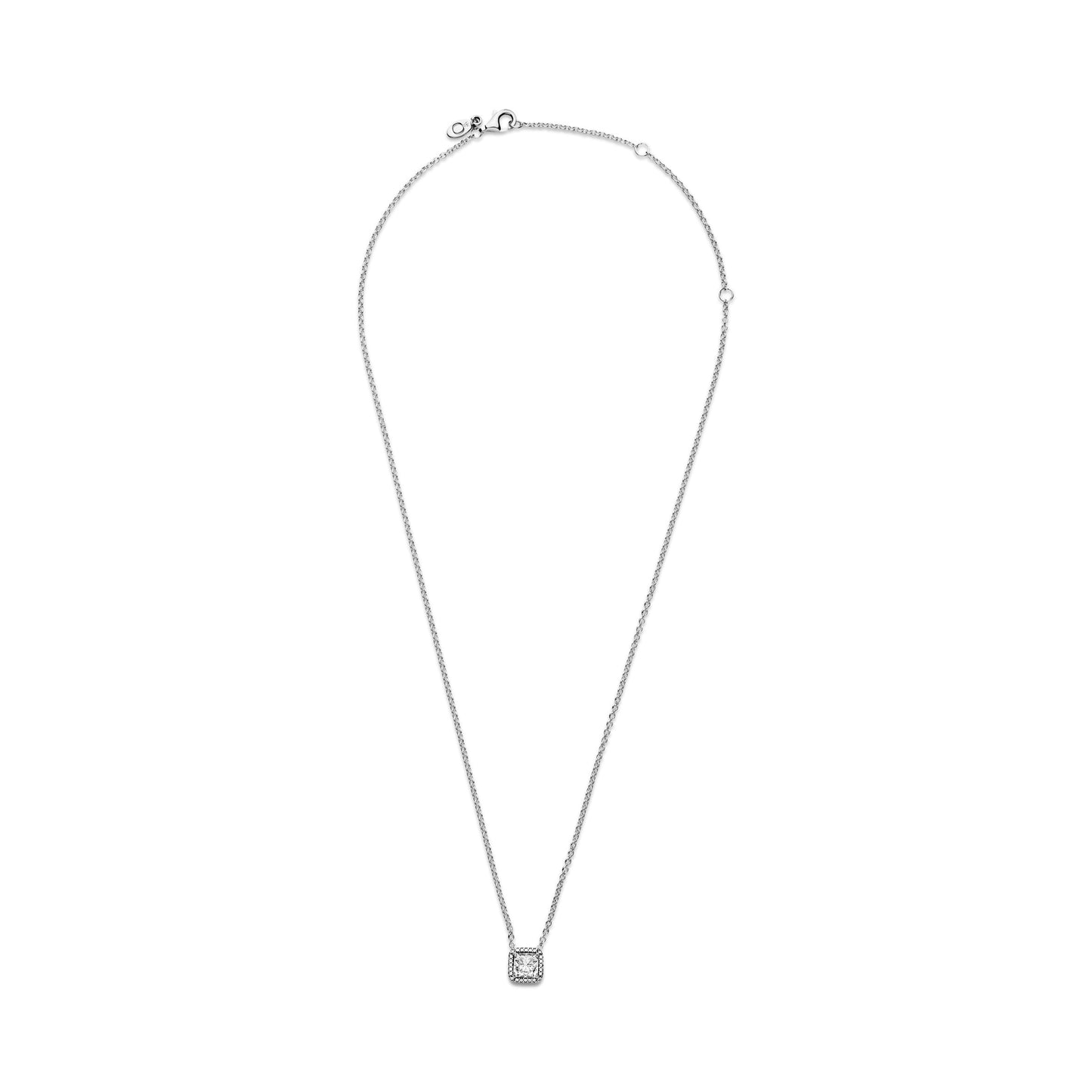 Pandora Square Sparkle Halo Necklace