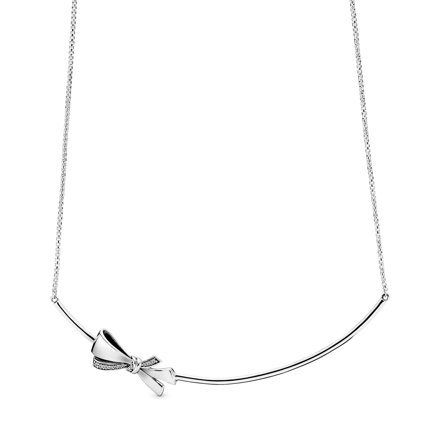 Pandora Sparkling Bow Necklace
