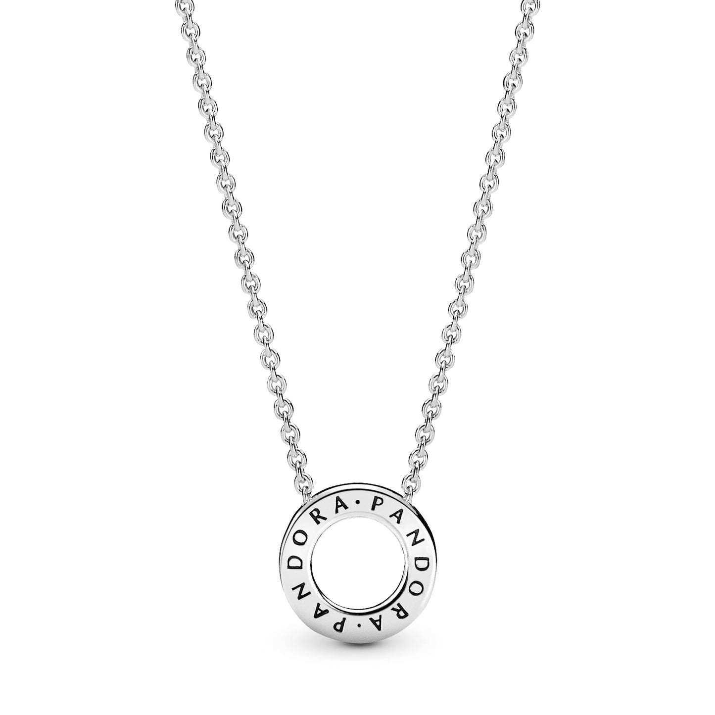Pandora Logo Pave Circle Collier Necklace