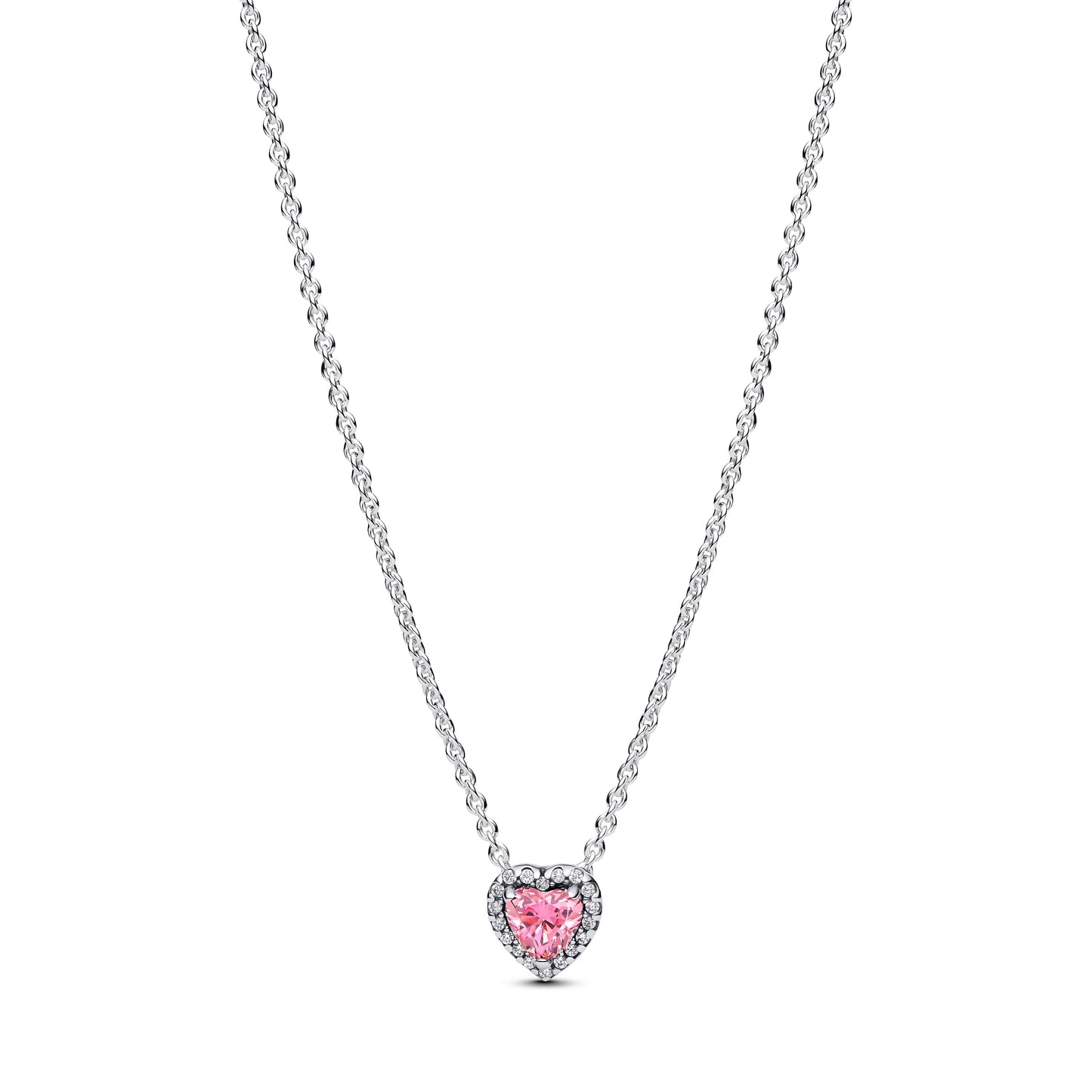 Pandora Pink Elevated Heart Necklace