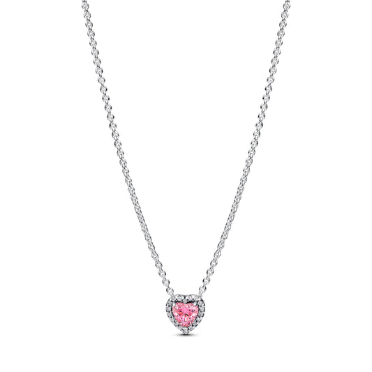 Pandora Pink Elevated Heart Necklace