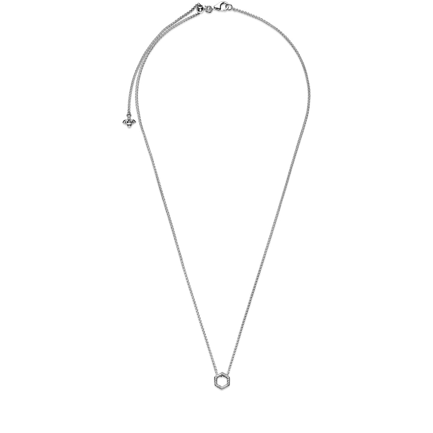 Pandora Sparkling Honeycomb Hexagon Collier Necklace