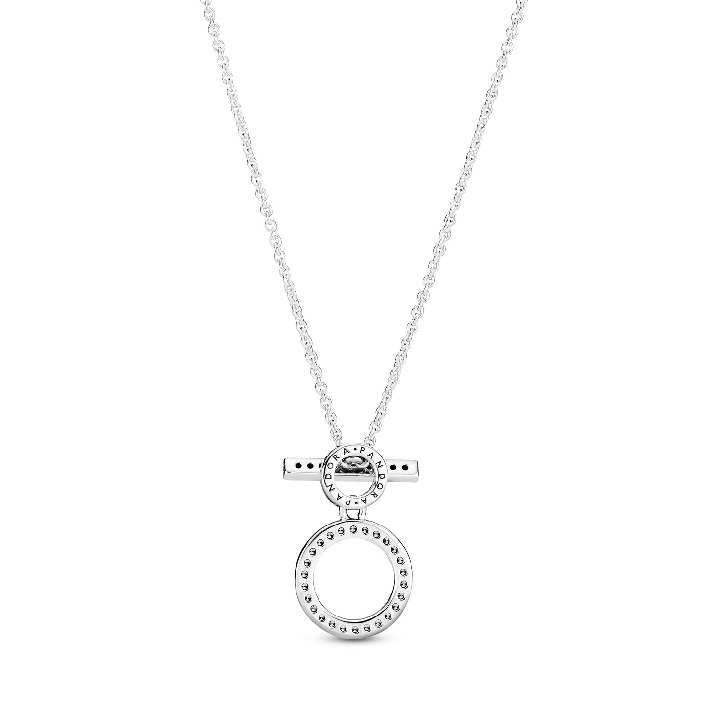 Pandora Double Hoop T-bar Necklace