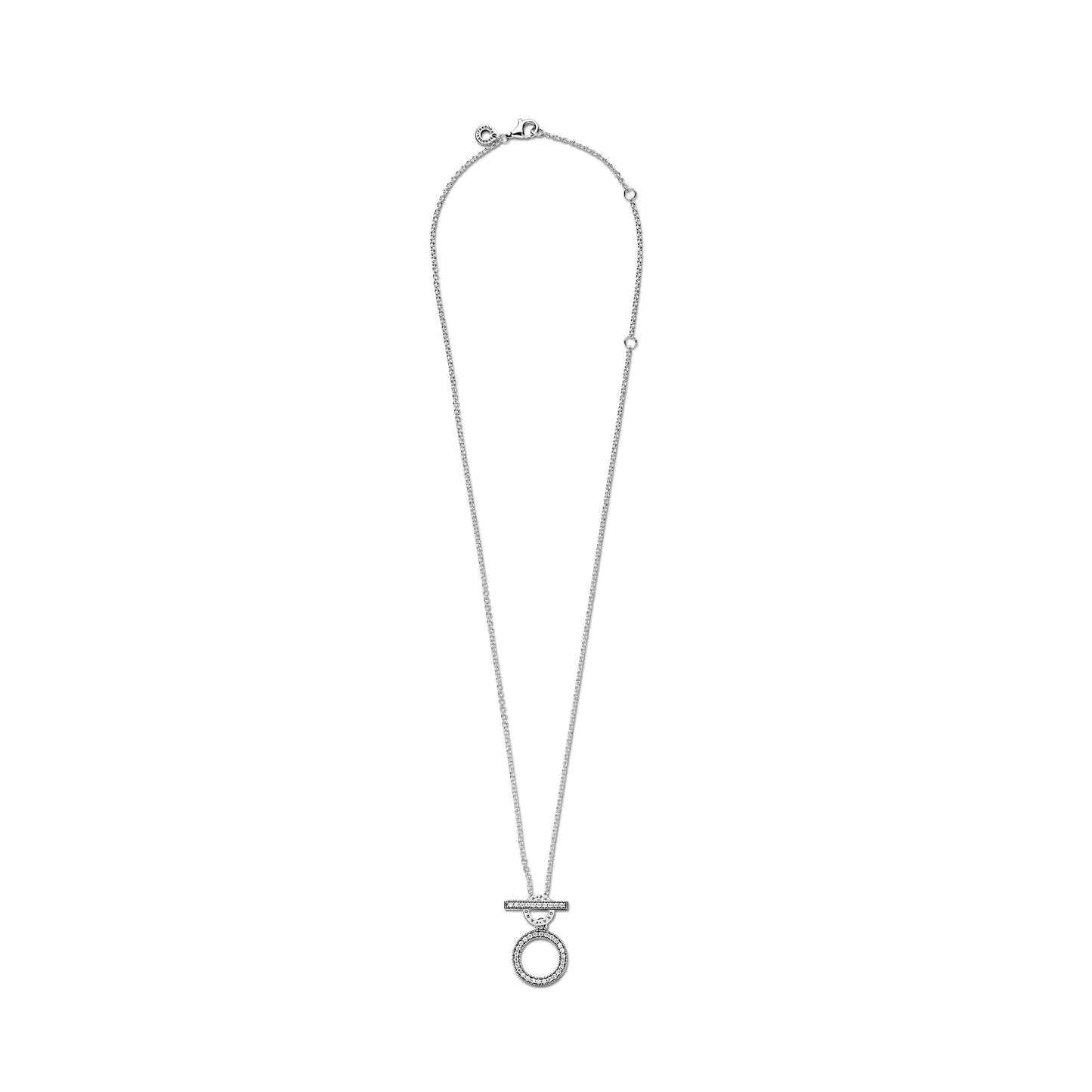Pandora Double Hoop T-bar Necklace