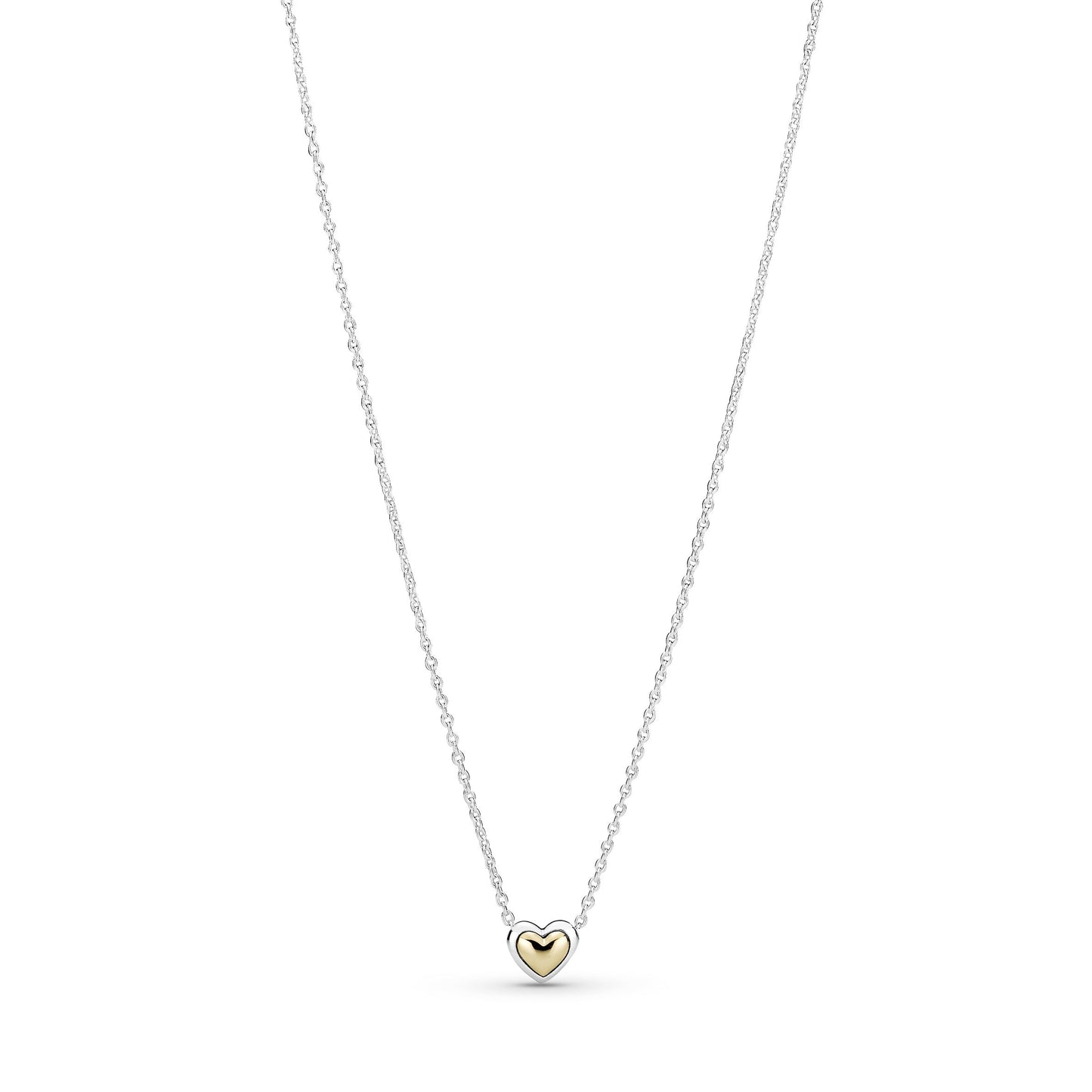 Pandora Domed Golden Heart Collier Necklace