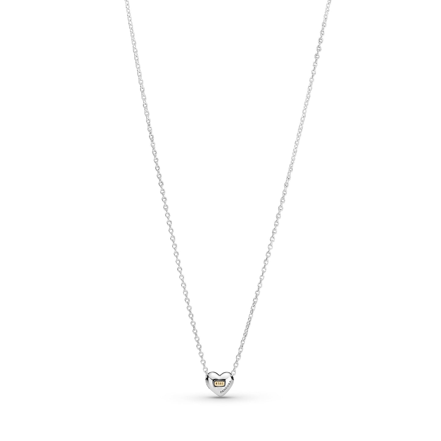 Pandora Domed Golden Heart Collier Necklace