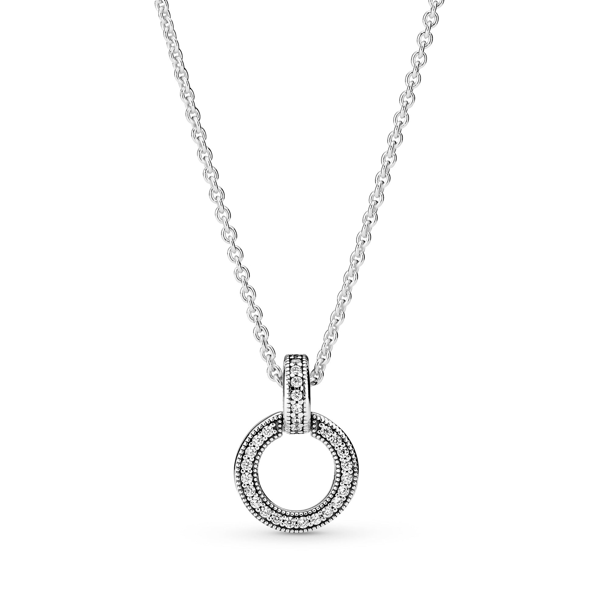 Pandora Double Circle Pendant & Necklace
