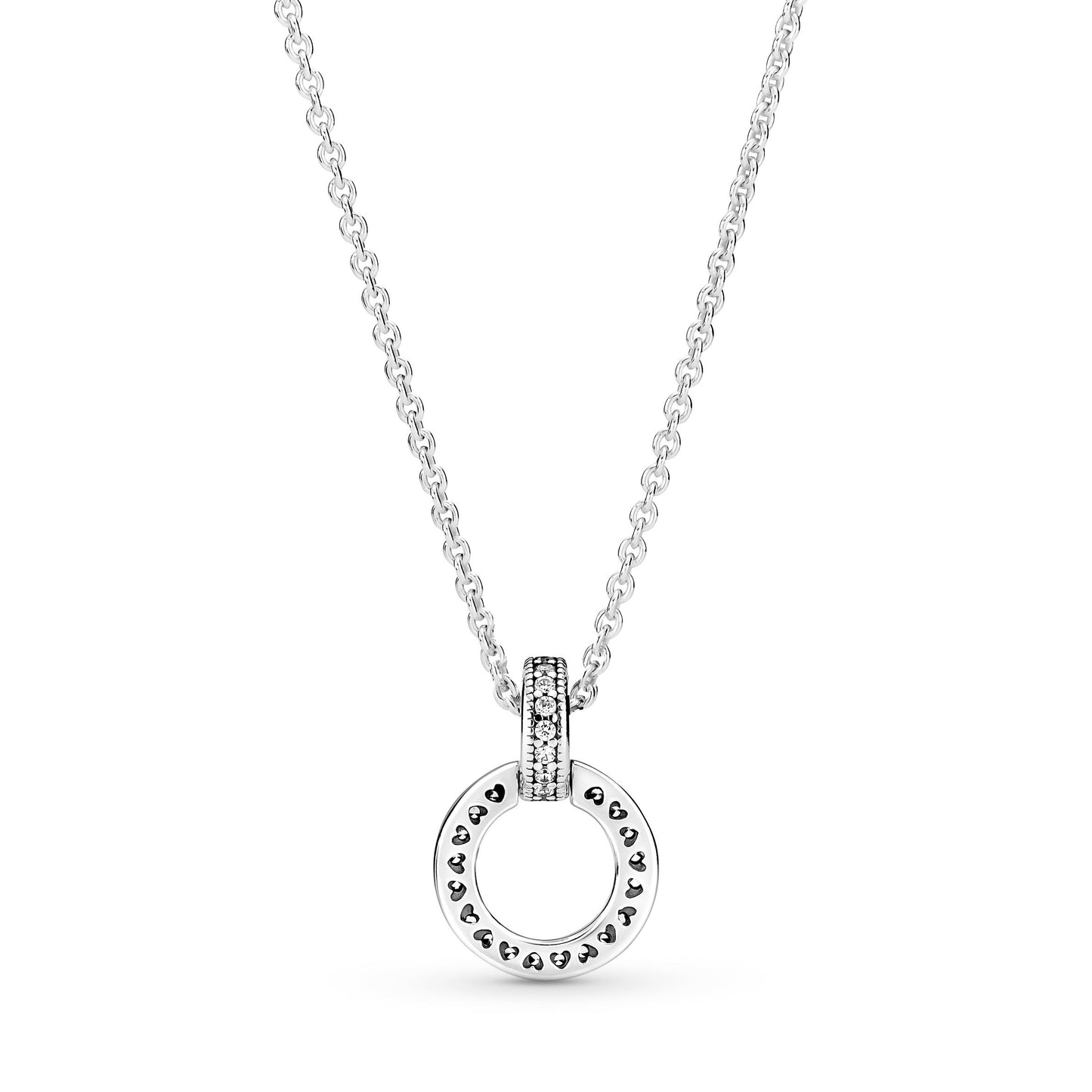 Pandora Double Circle Pendant & Necklace
