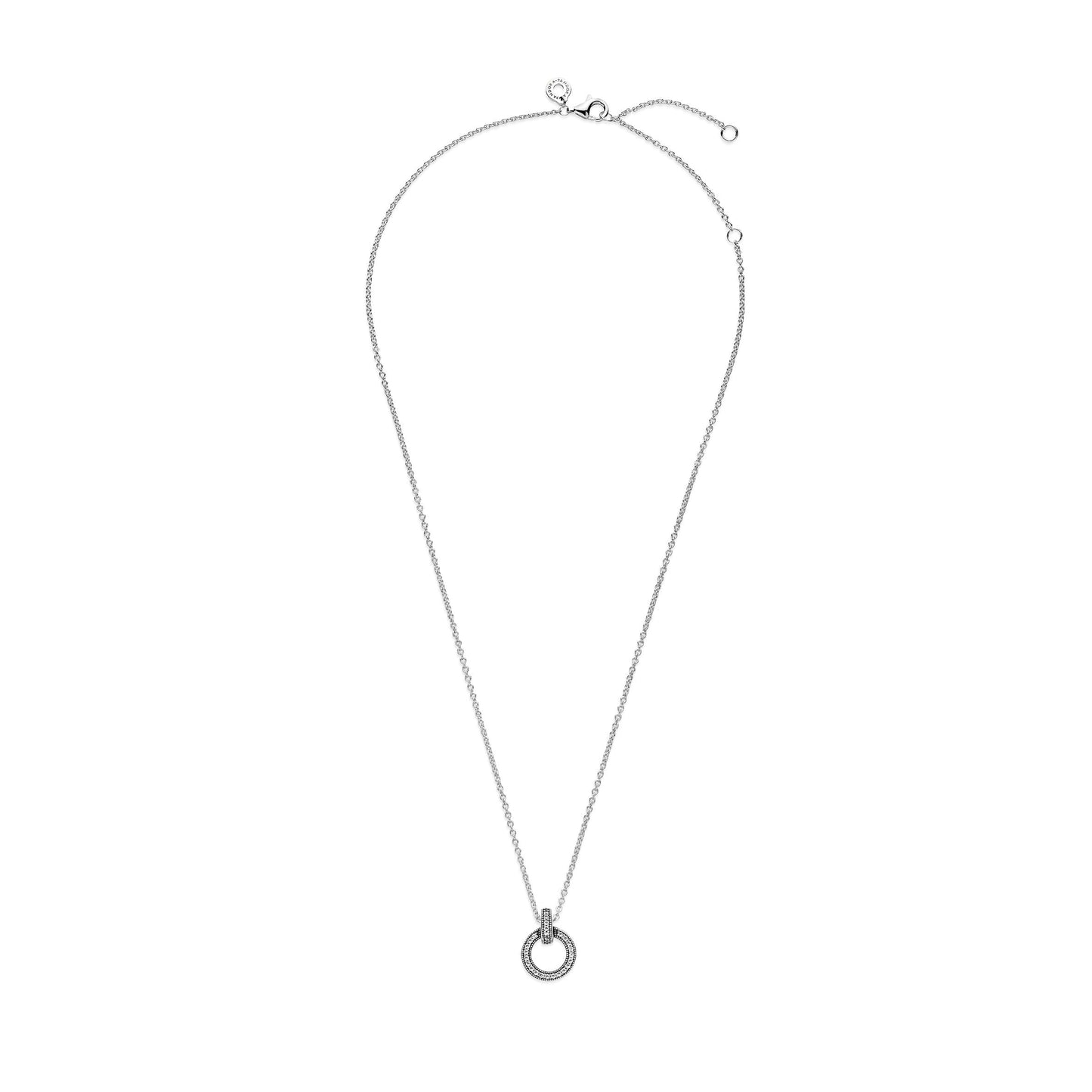 Pandora Double Circle Pendant & Necklace